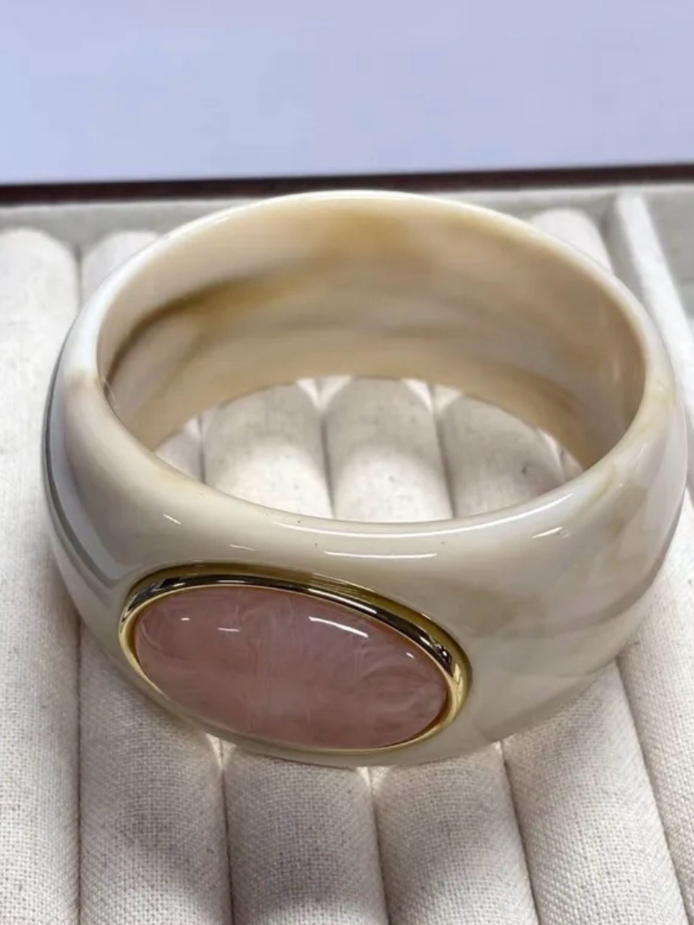 Resin & Stone Statement Bangle Bracelet NWT - Picture 2 of 4